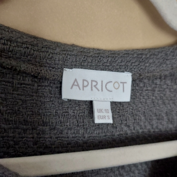 Apricot V Neck Rope Tie Tweed Tunic or dress - Picture 7 of 8